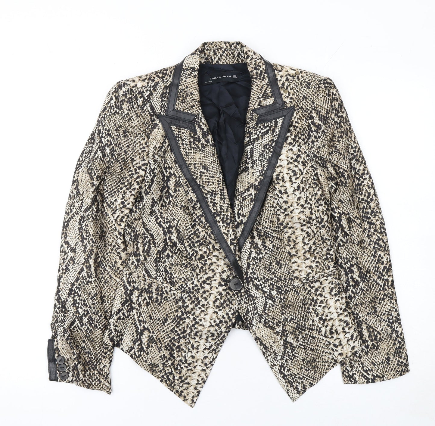Womens UK Size S Zara Regular Beige Blazer