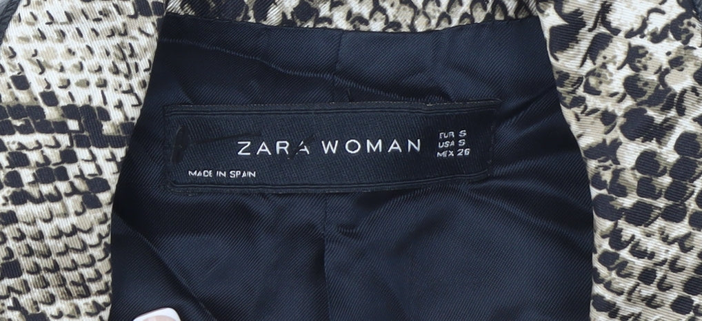 Womens UK Size S Zara Regular Beige Blazer