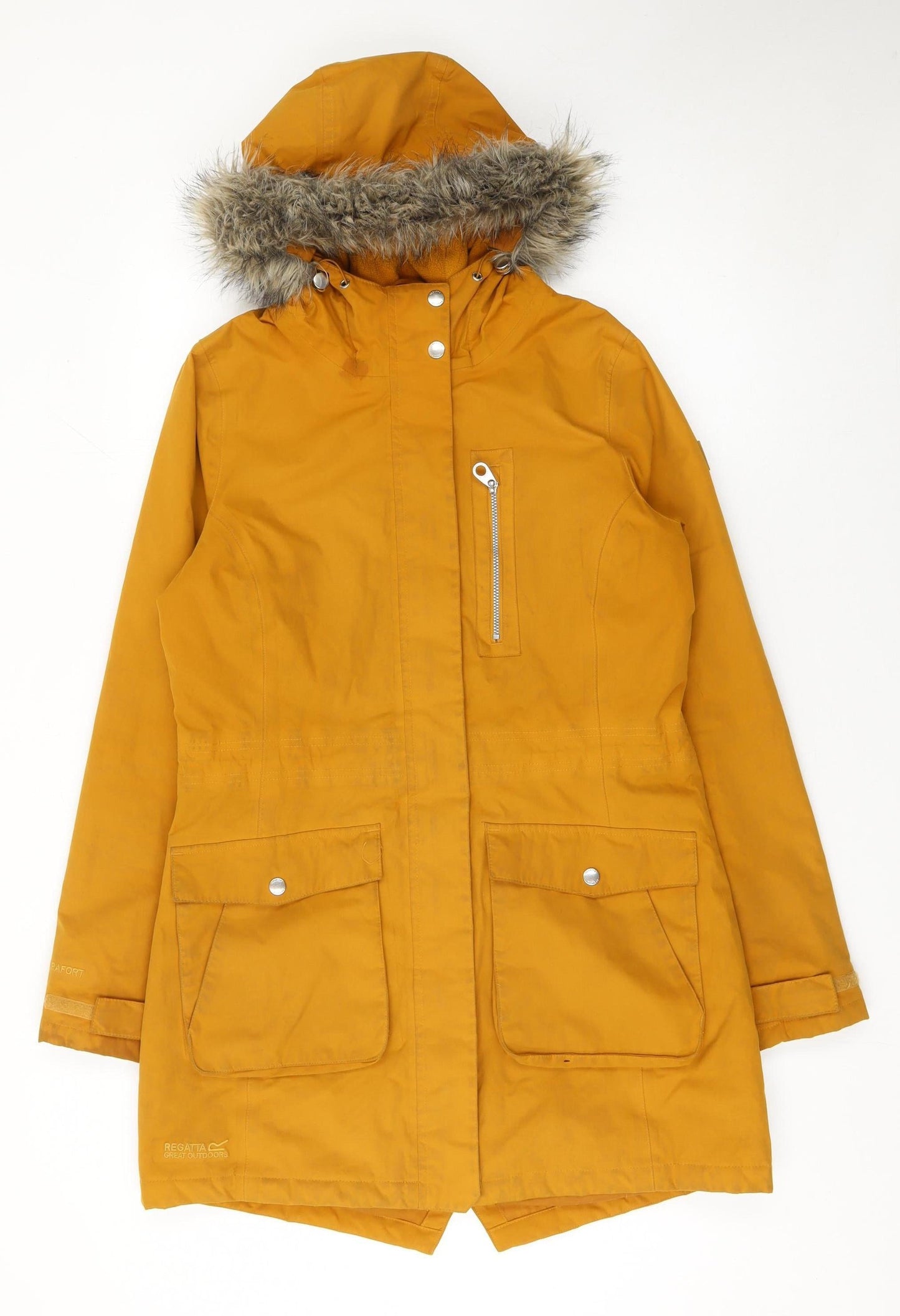 Regatta Great Outdoors Women’s Mustard Hooded Parka Coat UK 10