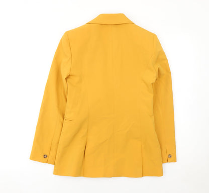 Womens UK Size 4 Topshop Regular Yellow Blazer