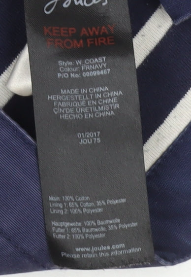 Joules Women's Blue Waterproof Hooded Rain Coat Jacket Size 12