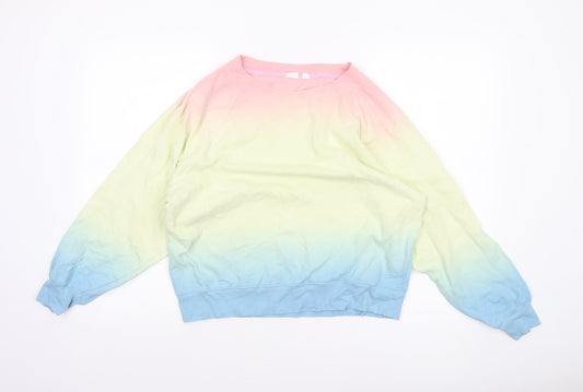 GAP Women’s Multicoloured Pullover Sweatshirt Small Ombre Cotton Blend