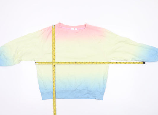 GAP Women’s Multicoloured Pullover Sweatshirt Small Ombre Cotton Blend