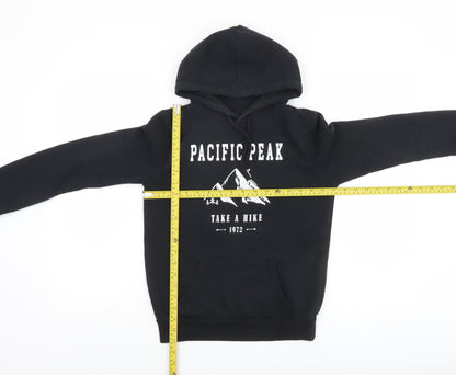 Primark Women’s Black Pullover Hoodie Size 4 Pacific Peak Graphic