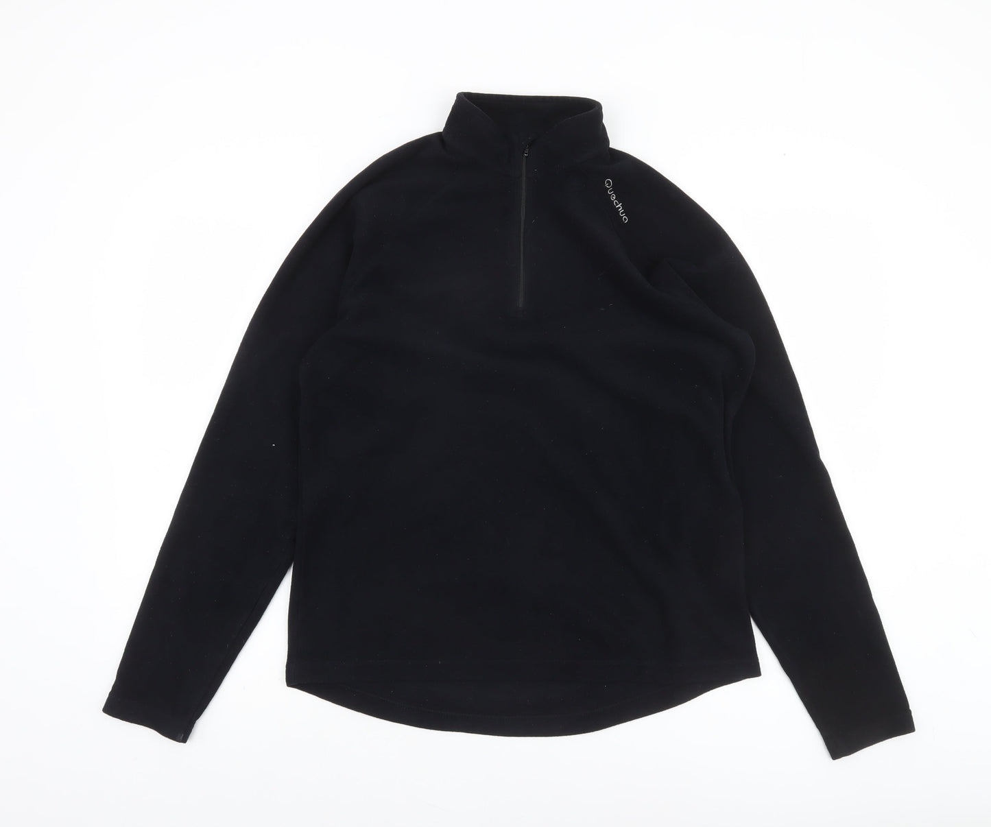 Quechua Women's Black Fleece 1/2 Zip Pullover Sweatshirt Size 12