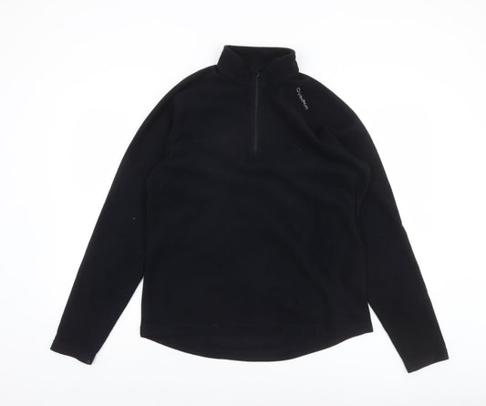 Quechua Women's Black Fleece 1/2 Zip Pullover Sweatshirt Size 12