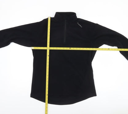 Quechua Women's Black Fleece 1/2 Zip Pullover Sweatshirt Size 12