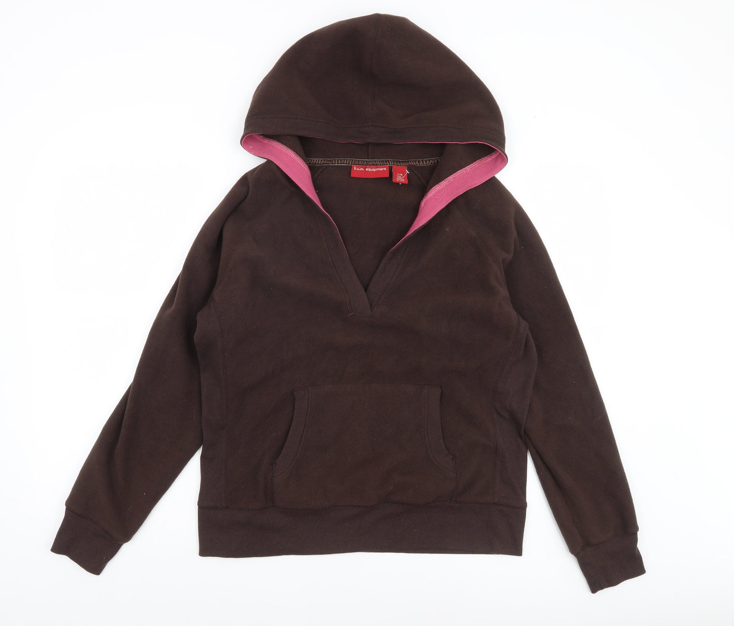 Womens UK Size L B.U.M. Equipment Brown Pullover Hoodie