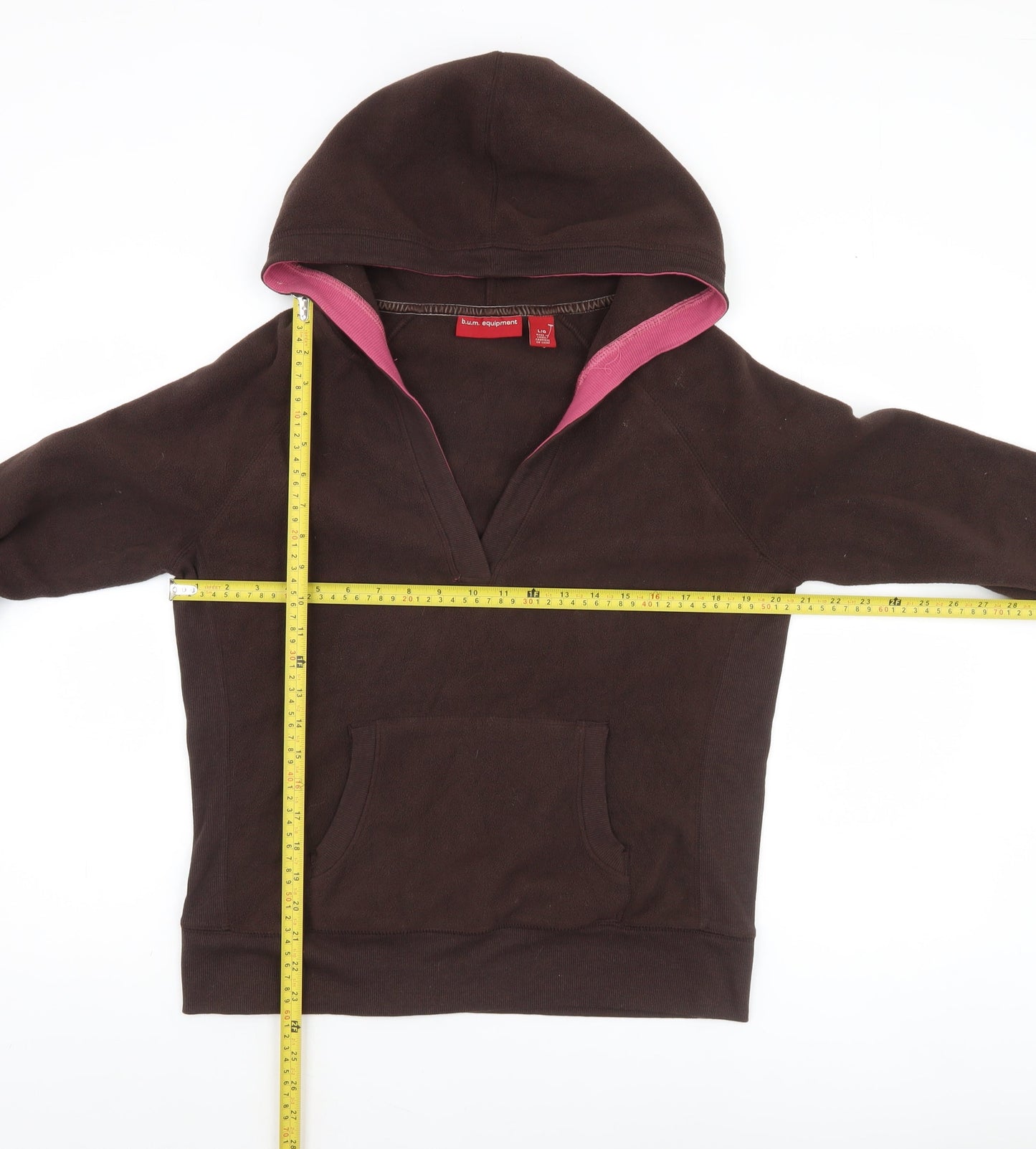 Womens UK Size L B.U.M. Equipment Brown Pullover Hoodie