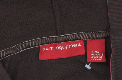 Womens UK Size L B.U.M. Equipment Brown Pullover Hoodie