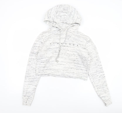Womens UK Size 10 Pink Soda Sport Grey Pullover Hoodie