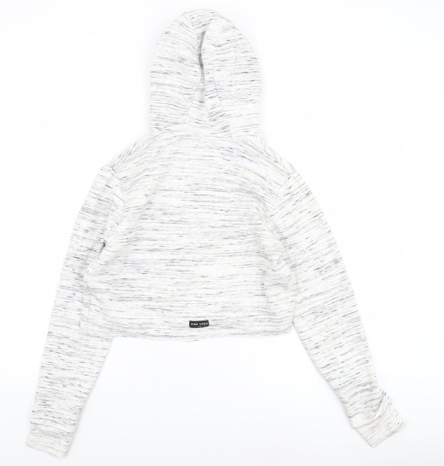 Womens UK Size 10 Pink Soda Sport Grey Pullover Hoodie