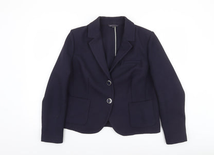 Marks and Spencer Women's Navy Blue Classic Two-Button Blazer Size 18