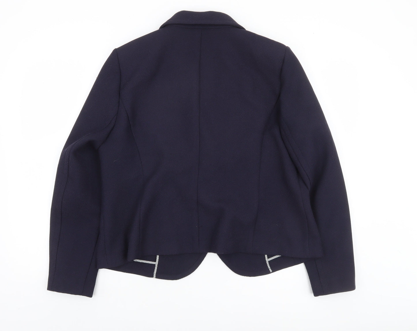 Marks and Spencer Women's Navy Blue Classic Two-Button Blazer Size 18