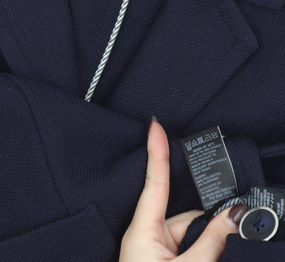 Marks and Spencer Women's Navy Blue Classic Two-Button Blazer Size 18