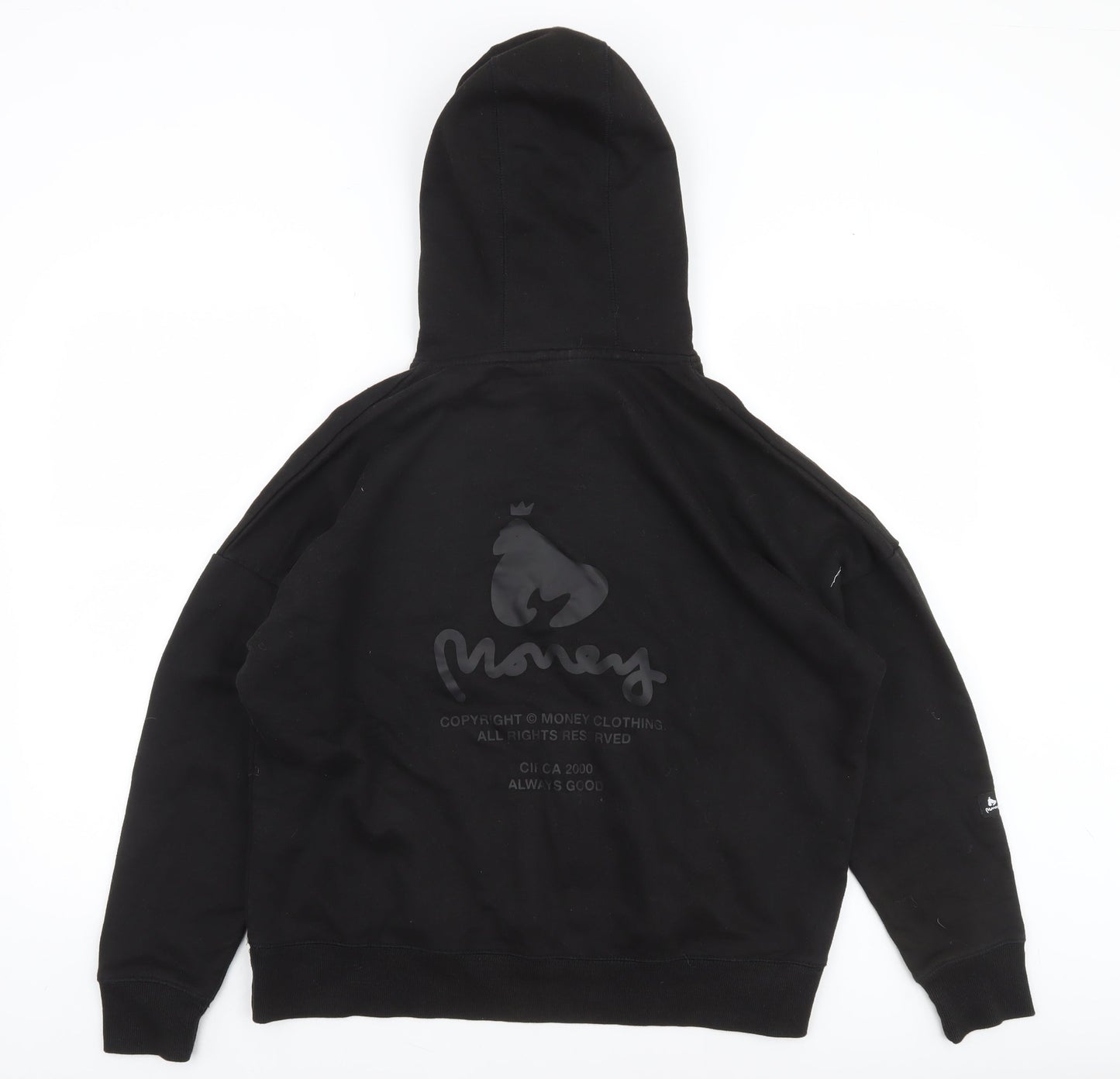 Womens UK Size 12 Money Black Pullover Hoodie