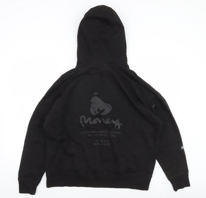 Womens UK Size 12 Money Black Pullover Hoodie