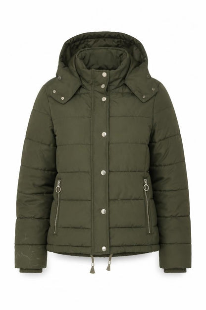Womens UK Size 14 Topshop Green Puffer Jacket