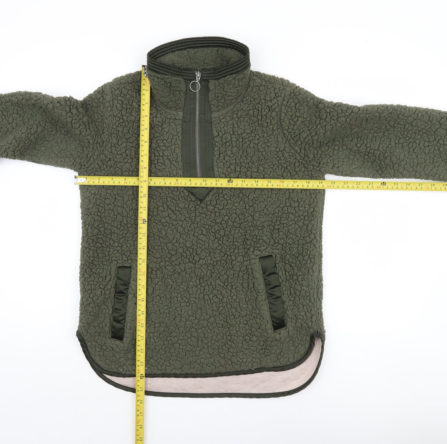 Abercrombie & Fitch Women’s Green Fleece 1/2 Zip Pullover XS