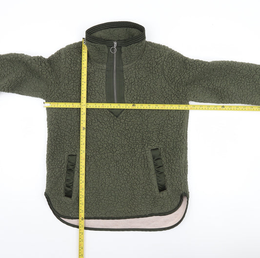 Abercrombie & Fitch Women’s Green Fleece 1/2 Zip Pullover XS