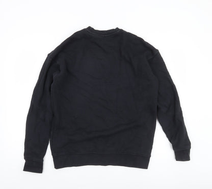 Adidas Women Black Crew Neck Pullover Sweatshirt Size 8