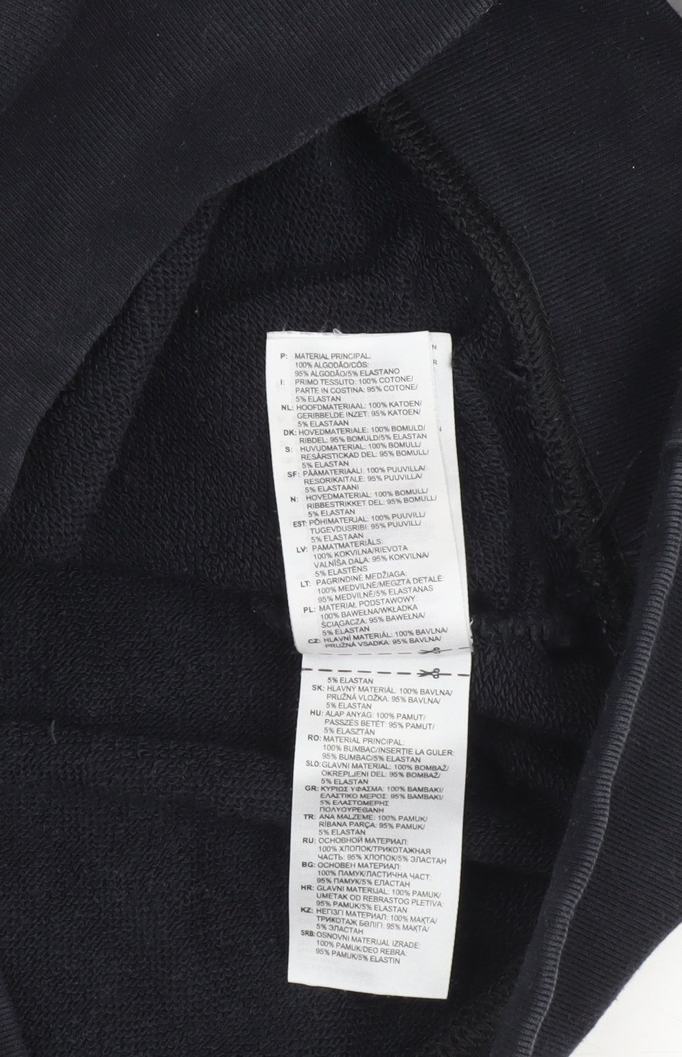 Adidas Women Black Crew Neck Pullover Sweatshirt Size 8