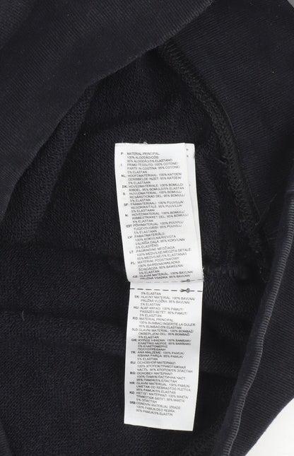 Adidas Women Black Crew Neck Pullover Sweatshirt Size 8