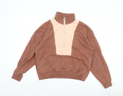 Womens UK Size 2XS Nude Lucy Brown Pullover Sweatshirt