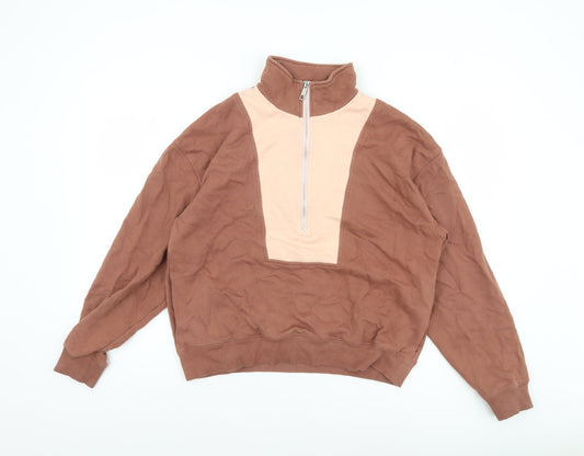 Womens UK Size 2XS Nude Lucy Brown Pullover Sweatshirt