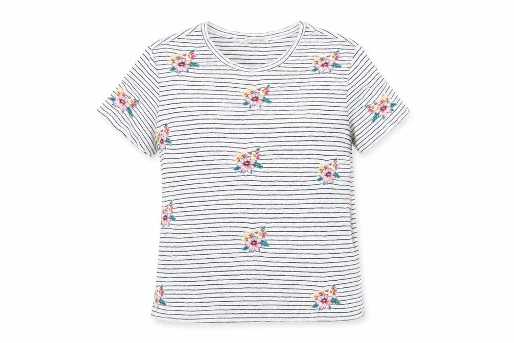 Womens UK Size 10 Marks and Spencer Ivory Basic T-Shirt