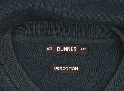 Dunnes Men’s Green Cotton Crew Neck Jumper Size L