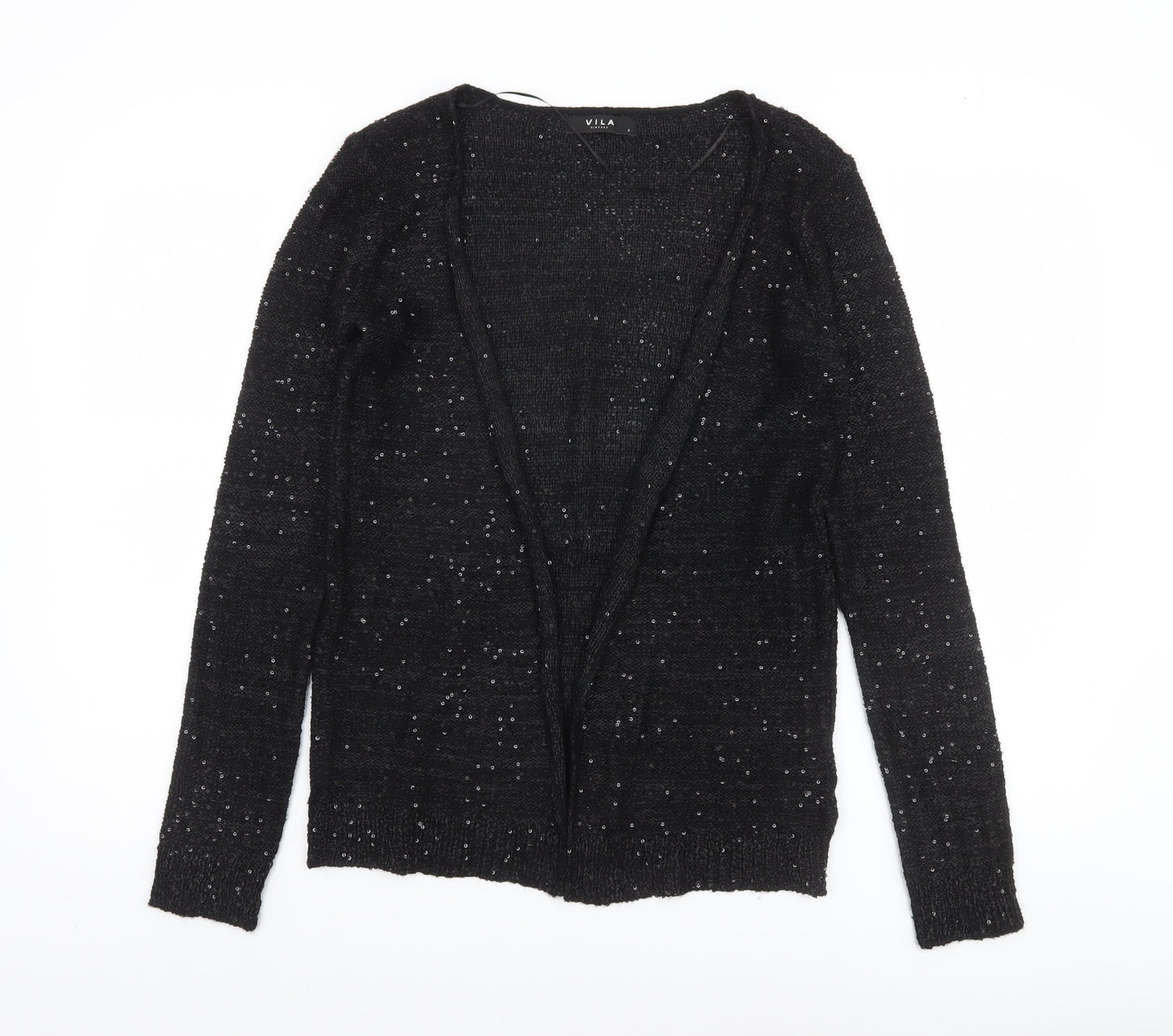 Womens UK Size S VILA Black Cardigan Jumper