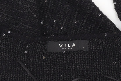 Womens UK Size S VILA Black Cardigan Jumper