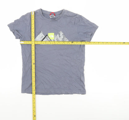 The North Face Boys Grey M Graphic Cotton Outdoor Short Sleeve T-Shirt