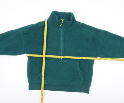 Dunnes Women’s Teal Green Fleece 1/2 Zip Pullover Sweatshirt S