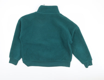 Dunnes Women’s Teal Green Fleece 1/2 Zip Pullover Sweatshirt S