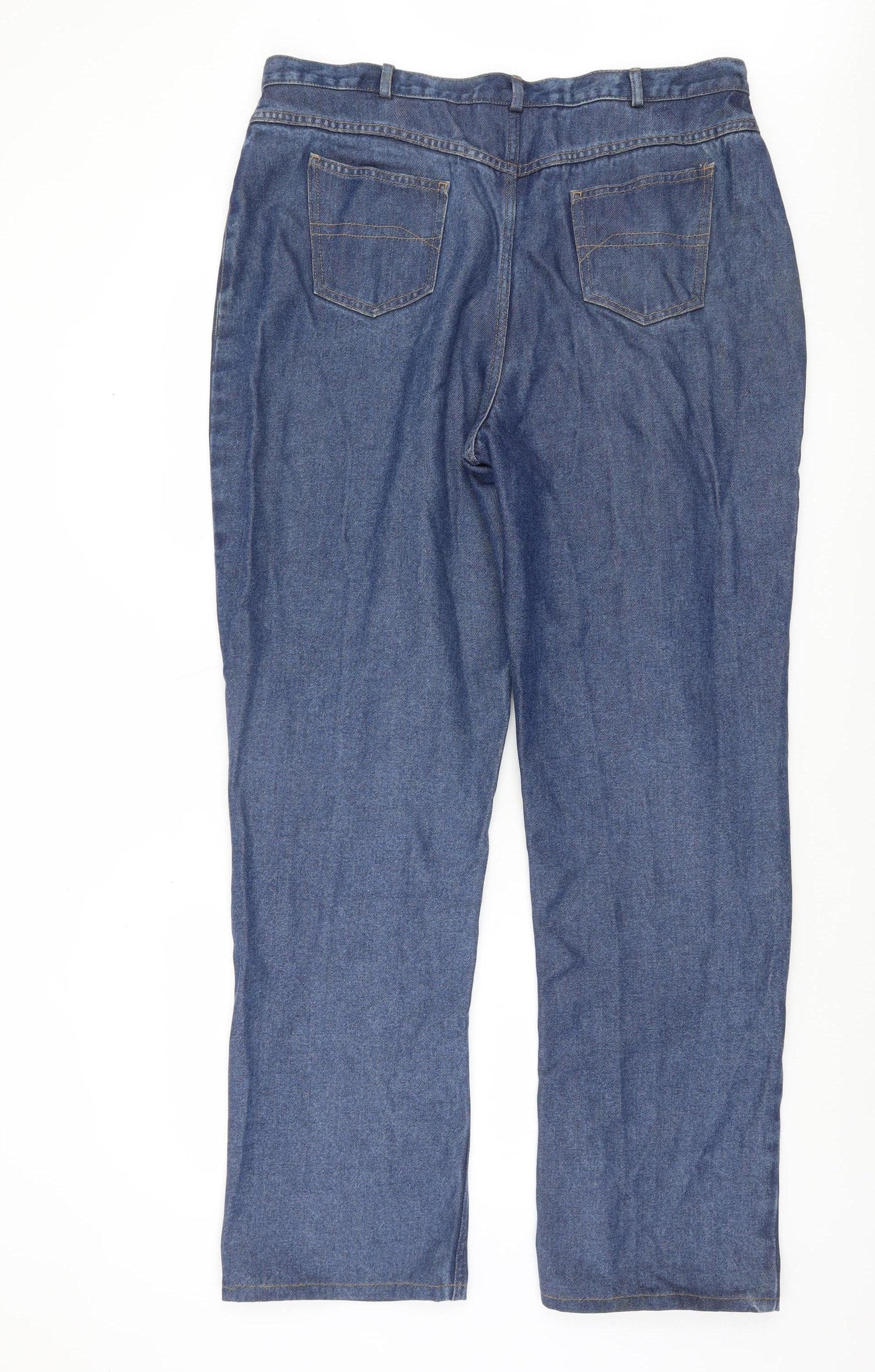 Womens UK Size 12 Aria Regular Fit Straight Blue Jeans