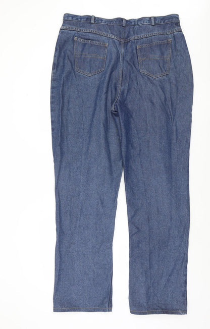 Womens UK Size 12 Aria Regular Fit Straight Blue Jeans