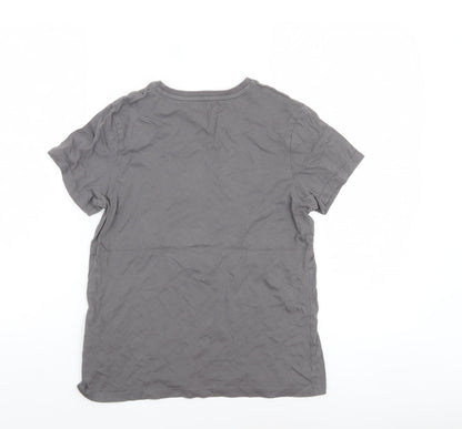 Boys UK Size 10-11 Years Minecraft Grey Basic T-Shirt