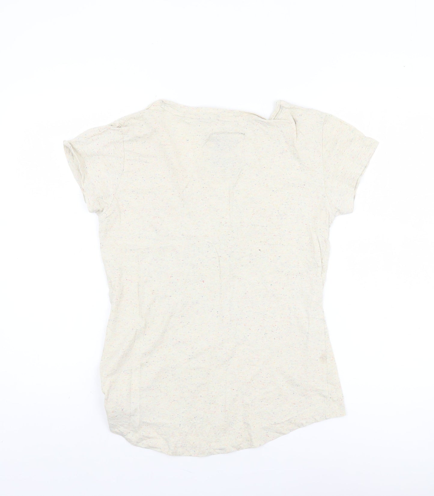 Womens UK Size 14 Urban Irish Beige Basic T-Shirt