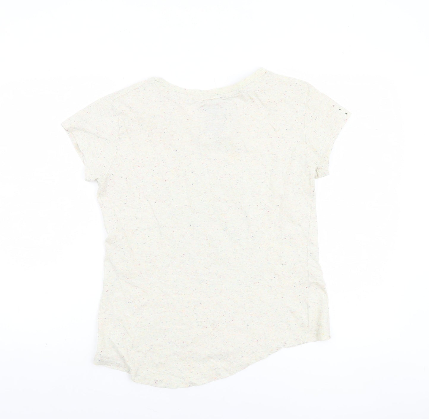 Womens UK Size 14 Urban Irish Ivory Basic T-Shirt