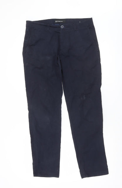 Remus Uomo Men's Blue Slim Fit Chino Trousers 32S