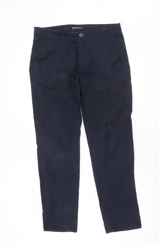 Remus Uomo Men's Blue Slim Fit Chino Trousers 32S