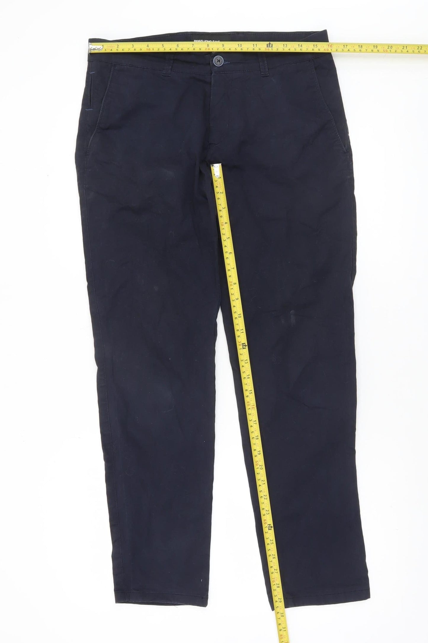 Remus Uomo Men's Blue Slim Fit Chino Trousers 32S