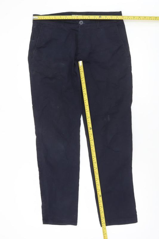 Remus Uomo Men's Blue Slim Fit Chino Trousers 32S