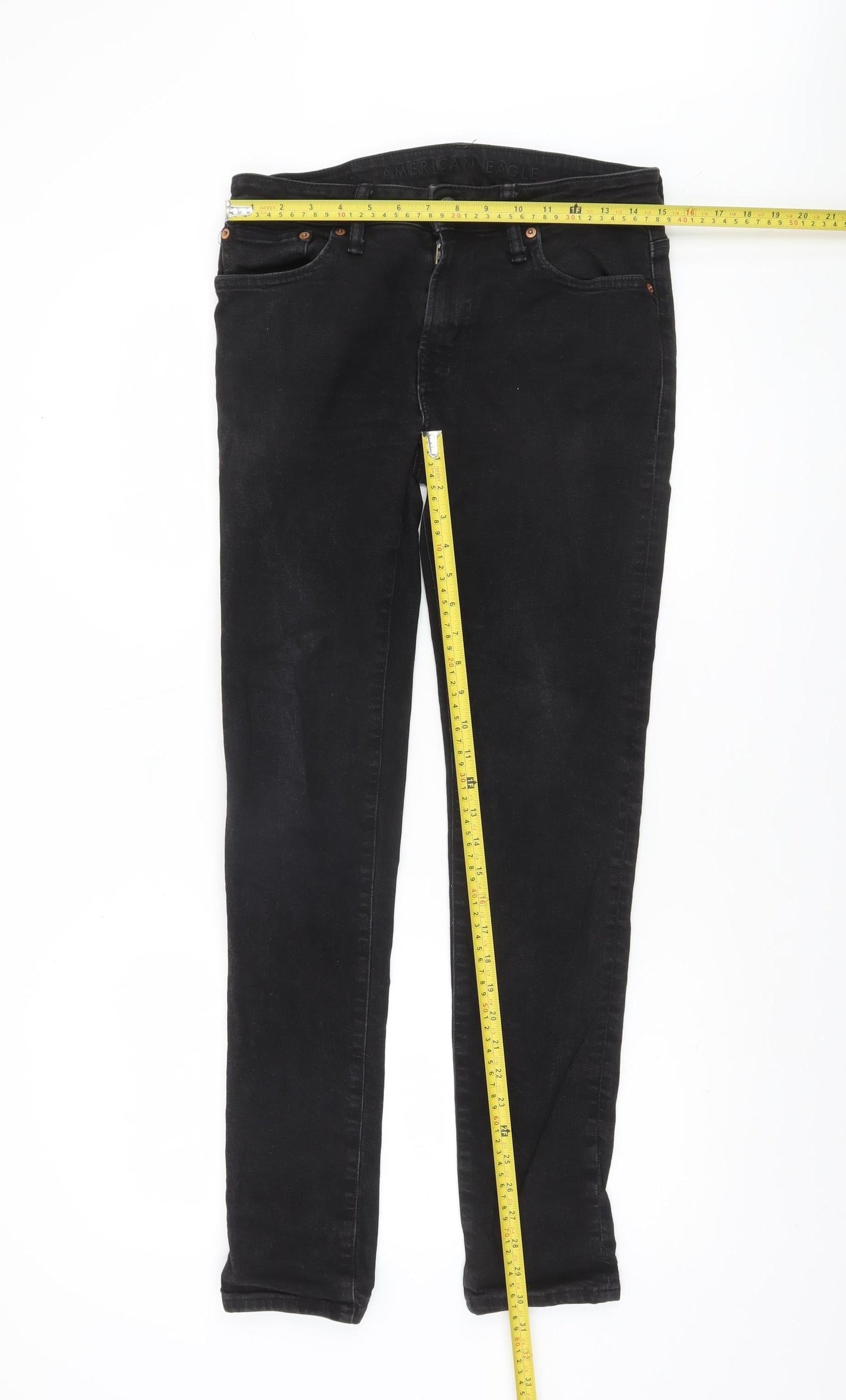 American Eagle Men’s Black Skinny Stretch Jeans 30x32