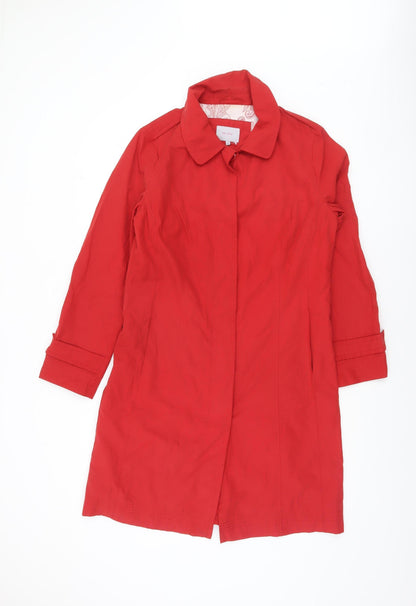 Womens UK Size 10 Marks and Spencer Red Trench Coat