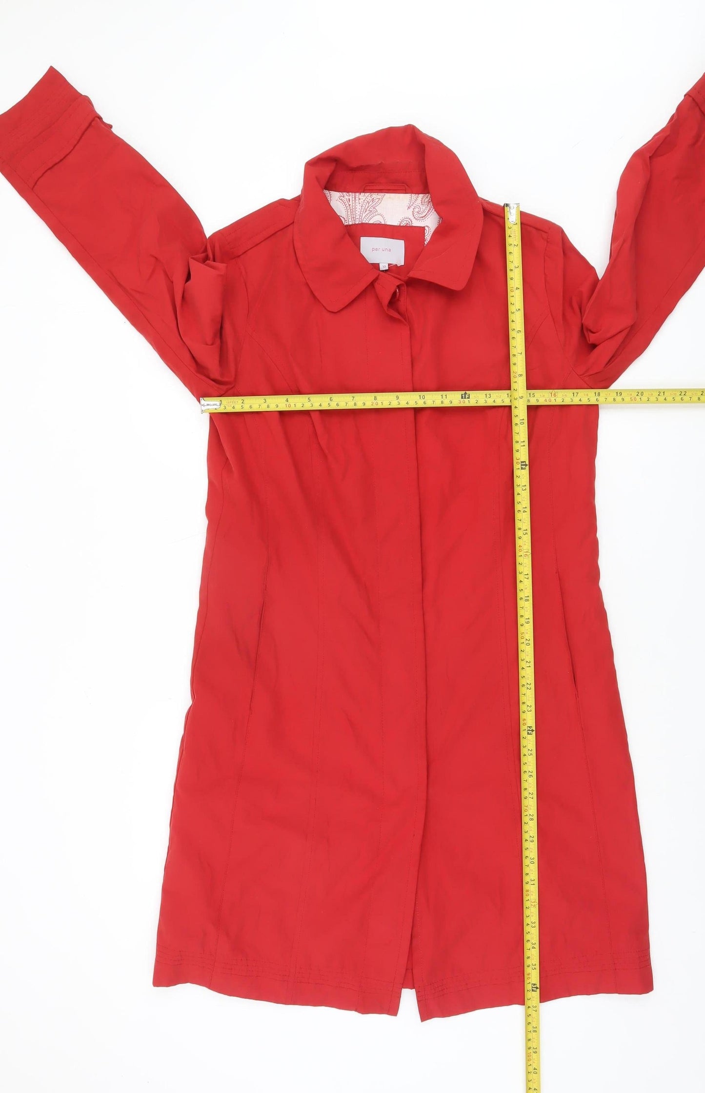 Womens UK Size 10 Marks and Spencer Red Trench Coat