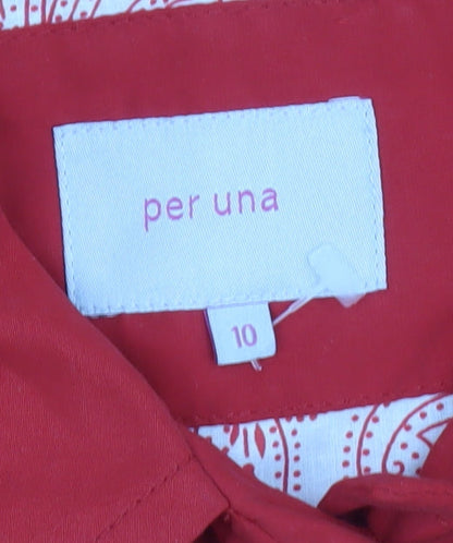 Womens UK Size 10 Marks and Spencer Red Trench Coat