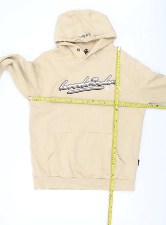 Mens UK Size M Hoodrich Beige Pullover Hoodie